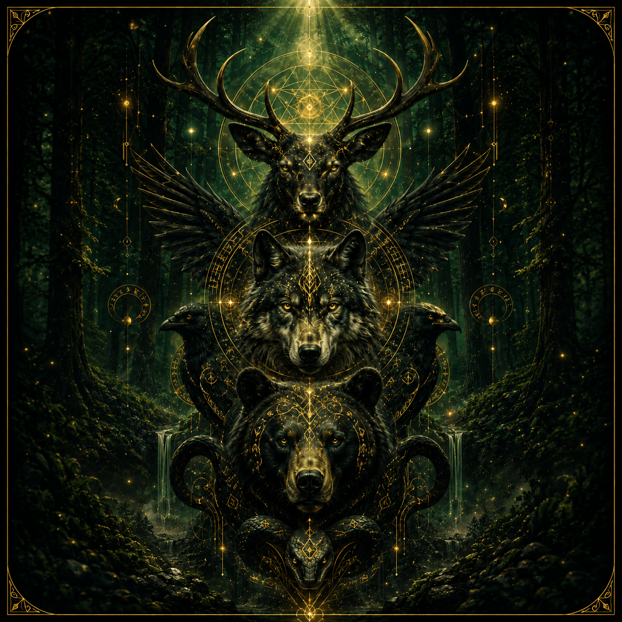 Illustration Animal totem chamanique