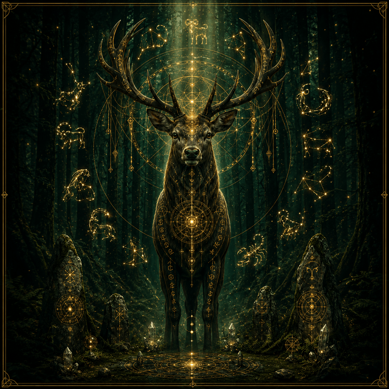 Illustration Animal totem en couple